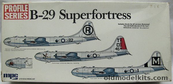 MPC 1/72 B-29 Superfortress Profile Series -  Enola Gay / Bockscar / 'Honshu Hawk' 875th BG 73 BW / Flight Leader 19th BG 314 BW, 2-3001 plastic model kit